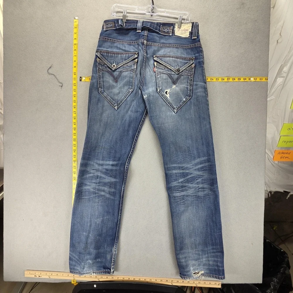 Vintage Levis Engineered Jeans Mens 33x34 Blue Buckle Back 503 Loose Honeycomb